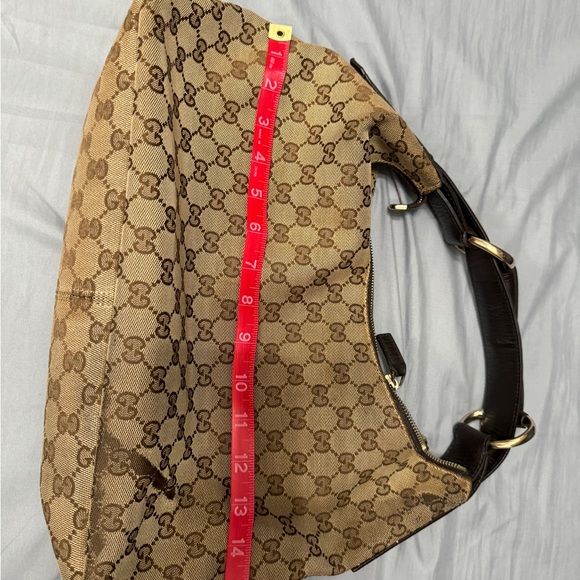 Gucci Monogram Medium Horsebit Chain Hobo - Picture 14 of 16